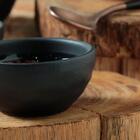 Kit 60 Ramekins 50ml Cerâmica Molheira Orgânico Preto Matte P