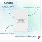 Kit 60 Tomadas 10a Placa E Suporte 4x2 Branca Compose Weg