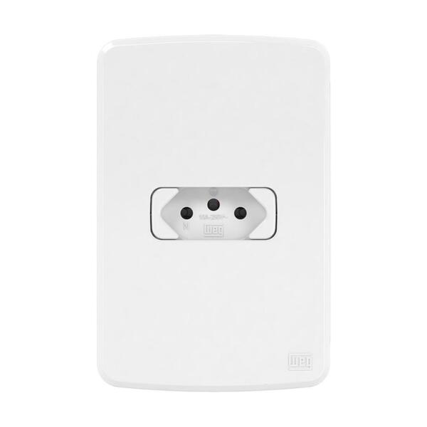 Kit 60 Tomadas 10a Placa E Suporte 4x2 Branca Compose Weg