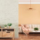 Kit 60m Linear Roda Teto M100 Perfil De Poliestireno   Branco