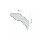 Kit 60m Linear Roda Teto Perfil De Poliestirenom35   Branco