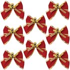 Kit 64 Laços De Bolinhas Natalino Pingentes Árvore Natal 6cm