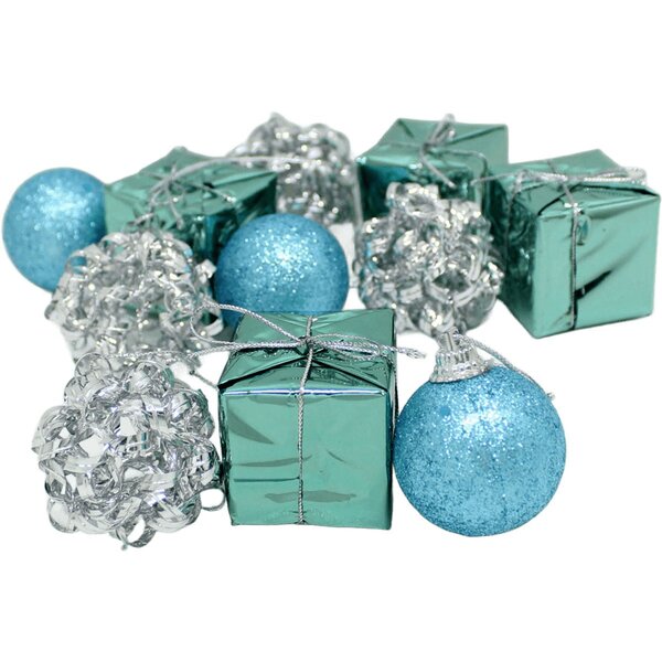 Kit 66 Pendentes Enfeite Bolas Presente Árvore Natal De 4cm