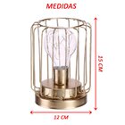 Kit 6 Abajur De Mesa Geométrico Lâmpada Led Metal Dourado