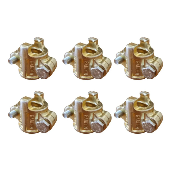 Kit 6 Abraçadeira Latão Bipartida Lava Auto Alta Pressão 1/2