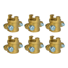Kit 6 Abraçadeira Latão Bipartida Mangueira Alta Pressão 3/4