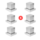 Kit 6 Acabamentos De Registro Padrão Deca Cromado Metal