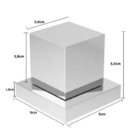 Kit 6 Acabamentos P/ Registro Quadrado 1/2- 3/4 Estria Deca