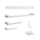 Kit 6 Acessórios Banheiro Completo Cor Branco Resistente Ganc