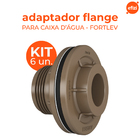 Kit 6 Adaptadores Flange Caixa d'Água 20X1/2 Fortlev