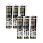 Kit 6 Adesivo Selante Pu40 Multiuso Cinza 360g/212ml W-max