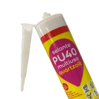 Kit 6 Adesivo Selante Pu40 Multiuso Preto 360g Quartzolit