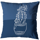 Kit 6 Almofadas Sala Quarto 40cm X 40cm Cactos Azul