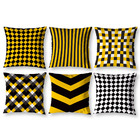 Kit 6 Almofadas Sala Quarto 40cm X 40cm Geométrico Amarelo