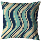 Kit 6 Almofadas Sala Quarto 40cm X 40cm Ondas Azul