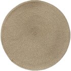 Kit 6 Americano Requinte Liso Para Mesa Redondo 38cm Palha