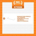Kit - 6 Aparador Aramado Em U 30x73cm Branco - Sa Gondolas