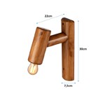 Kit 6 Arandelas Em Madeira Rústica