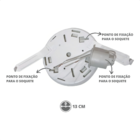 Kit 6 Arandelas Jurerê Vidro Meia Lua E27 Taschibra