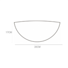 Kit 6 Arandelas Jurerê Vidro Meia Lua E27 Taschibra