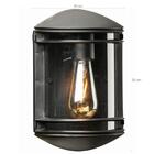 Kit 6 Arandelas Luminária De Parede 19x25cm Elegance Preta Ja