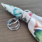 Kit 6 Argolas Prendedor Anel Suporte Porta Guardanapo De Pano