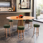 Kit 6 Bancos Banqueta Gourmet Decorativa Paris Tecido Sintéti