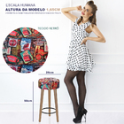 Kit 6 Bancos Banqueta Gourmet Decorativa Paris Tecido Suede R