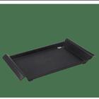 Kit 6 Bandejas De Servir Com Alças 34x19cm Plástica Pretas Ca