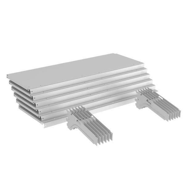 Kit 6 Bandejas Gondola Fit 40 Branco 6x 30x90 Sp Etiqueta