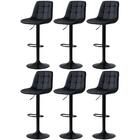 Kit 6 Banqueta Alta Elegance Estofada Com Base Giratória E Re