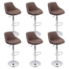 Kit 6 Banqueta Milano Carmel Estofada Giratória C/ Regulagem