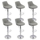 Kit 6 Banqueta Milano Carmel Estofada Giratória C/ Regulagem