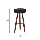 Kit 6 Banquetas Alex Veludo Marrom Pés Palito Bnn Decor