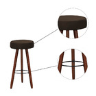 Kit 6 Banquetas Alex Veludo Marrom Pés Palito Bnn Decor