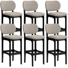 Kit 6 Banquetas Alta Bar Cozinha Sala Jantar Fixa Betta L02 P