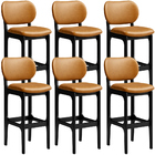 Kit 6 Banquetas Alta Bar Cozinha Sala Jantar Fixa Betta L02 P