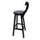 Kit 6 Banquetas Alta Bistrô De Madeira Com Encosto Bancada Id