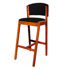 Kit 6 Banquetas Alta De Madeira Com Encosto Veludo Ana Ideal