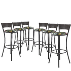 Kit 6 Banquetas Alta Forts Fibra Uv Bancada, Área Gourmet, Ba