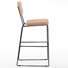 Kit 6 Banquetas Alta Para Cozinha Sala De Jantar Base Em Aço