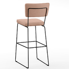 Kit 6 Banquetas Alta Para Cozinha Sala De Jantar Base Em Aço