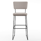 Kit 6 Banquetas Alta Para Cozinha Sala De Jantar Base Em Aço