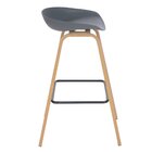 Kit 6 Banquetas Altas Bancada Cozinha Cassia Bd 76 Cm Cinza E