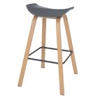 Kit 6 Banquetas Altas Bancada Cozinha Cassia Bd 76 Cm Cinza E