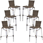 Kit 6 Banquetas Alumínio Fortaleza Alta Para Balcão Cozinha B