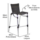 Kit 6 Banquetas Alumínio Fortaleza Alta Para Balcão Cozinha B