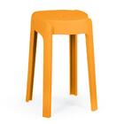 Kit 6 Banquetas Baixa Empilhável Nordica - Laranja