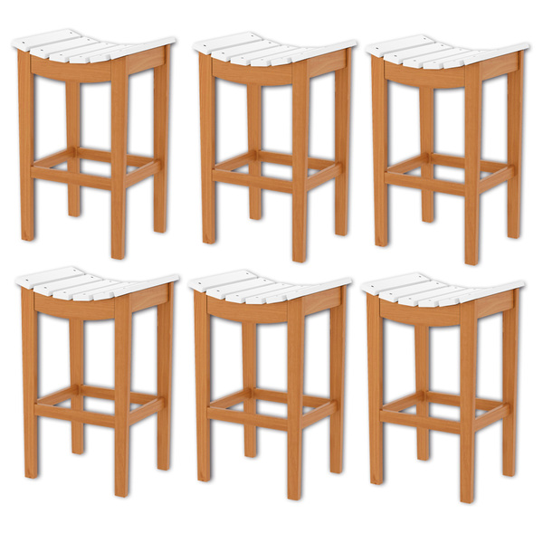 Kit 6 Banquetas Banco Alto Londres 43 X 70 Cm Assento Curvo M