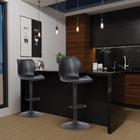 Kit 6 Banquetas Base Em Aço Giratória Naboo Com Regulagem De